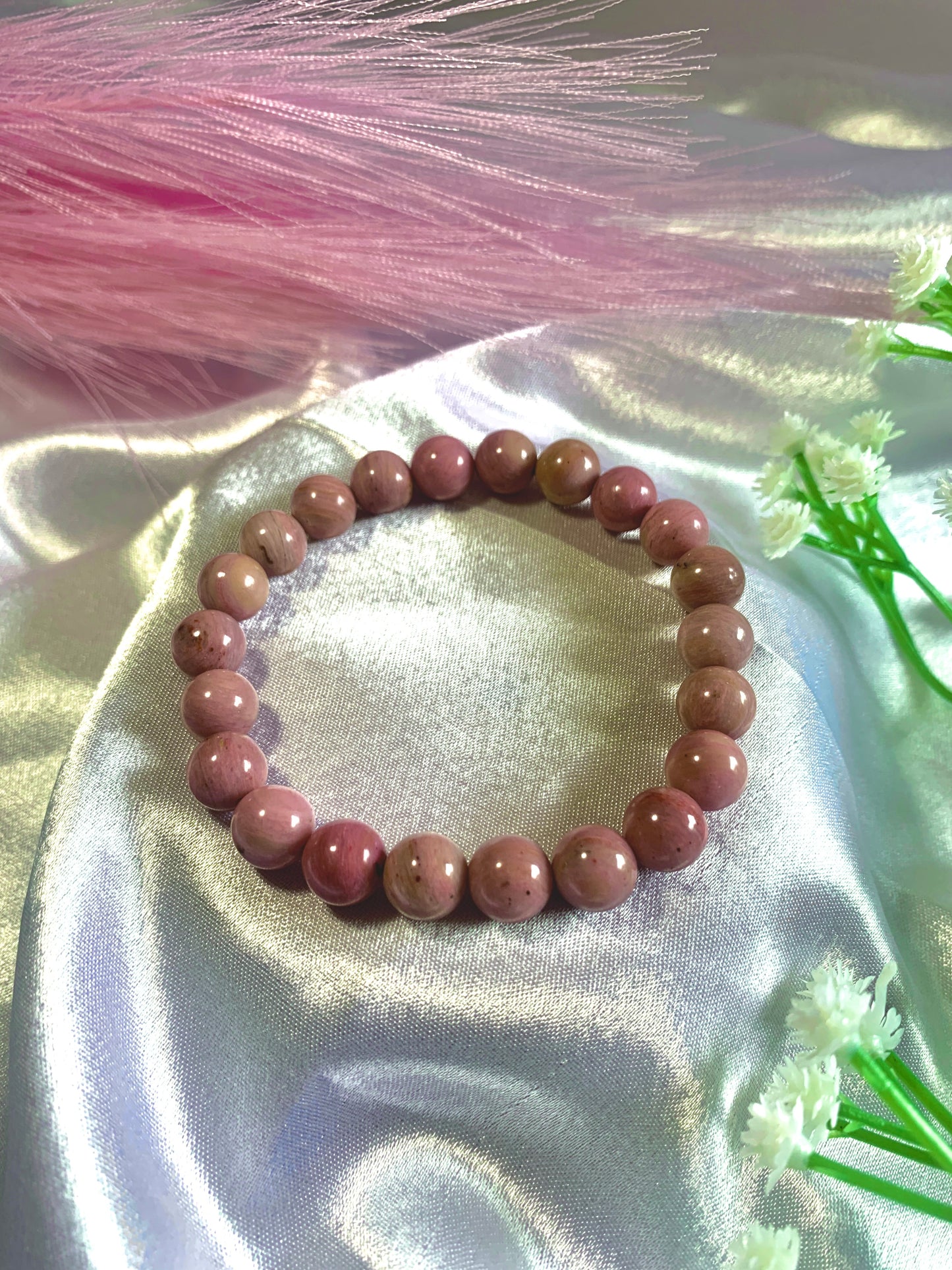 Rhodonite Bracelet - For Desired Partner and Opportunities